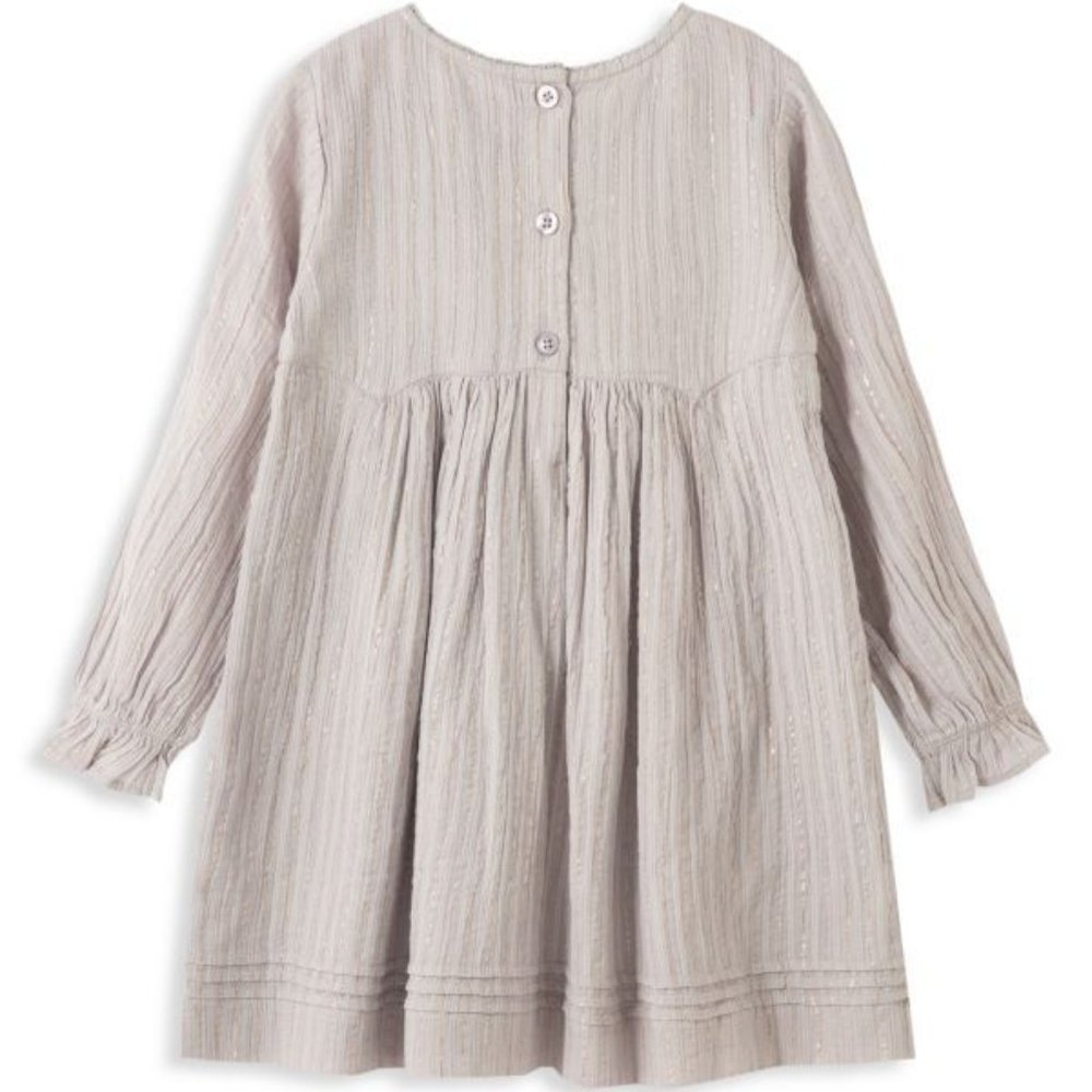 NEW PEEK Kid Shiloh Geometric Floral Embroidered Long Sleeve Baby Doll Dress - Picture 3 of 4